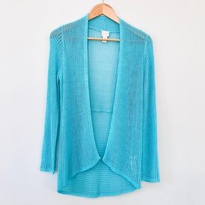 ❌SOLD❌ Chico's Cardigan Sweater Open Front Turquoise